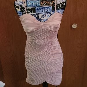 Blush pink bodycon dress
